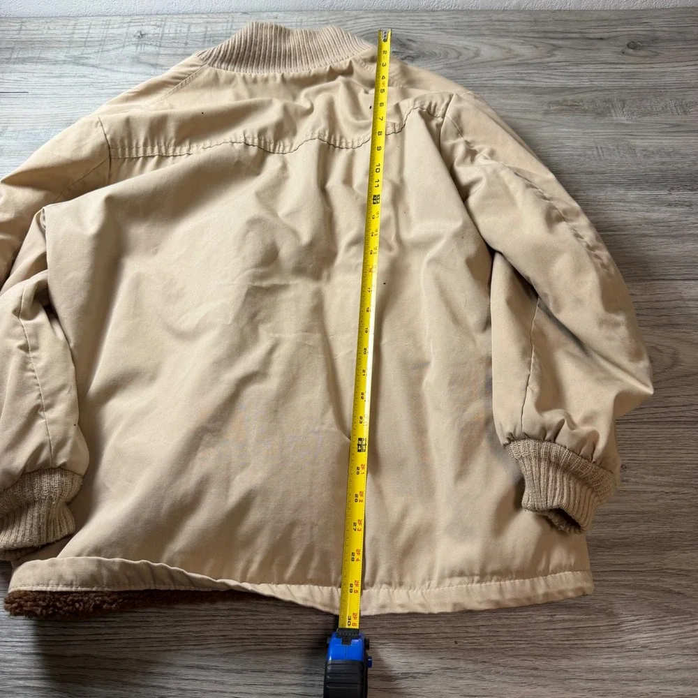 Sears Bomber Jacket Mens XL 1960s Vintage Sherpa Lined Scovill Zip Workwear 170